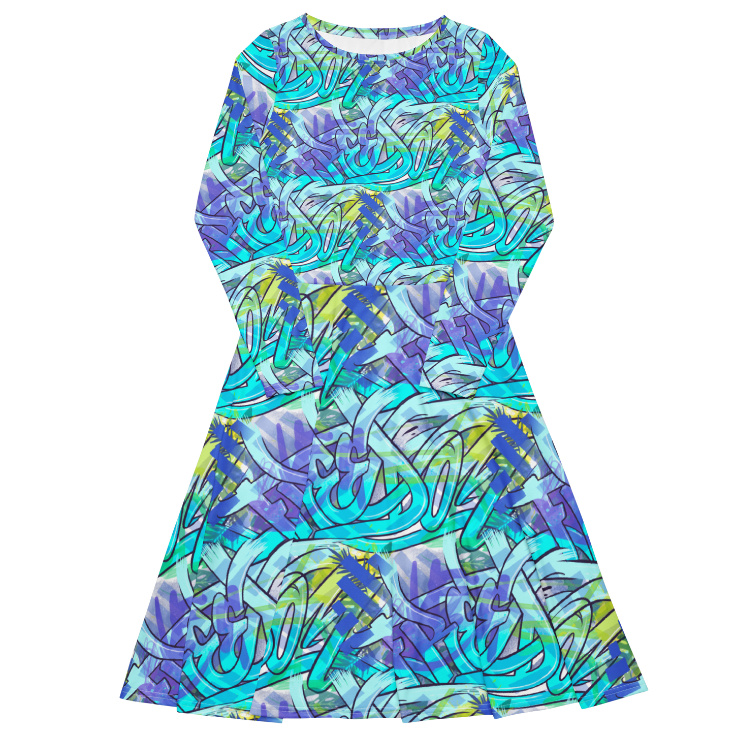 "FREEDOM" Long Sleeve Midi Dress