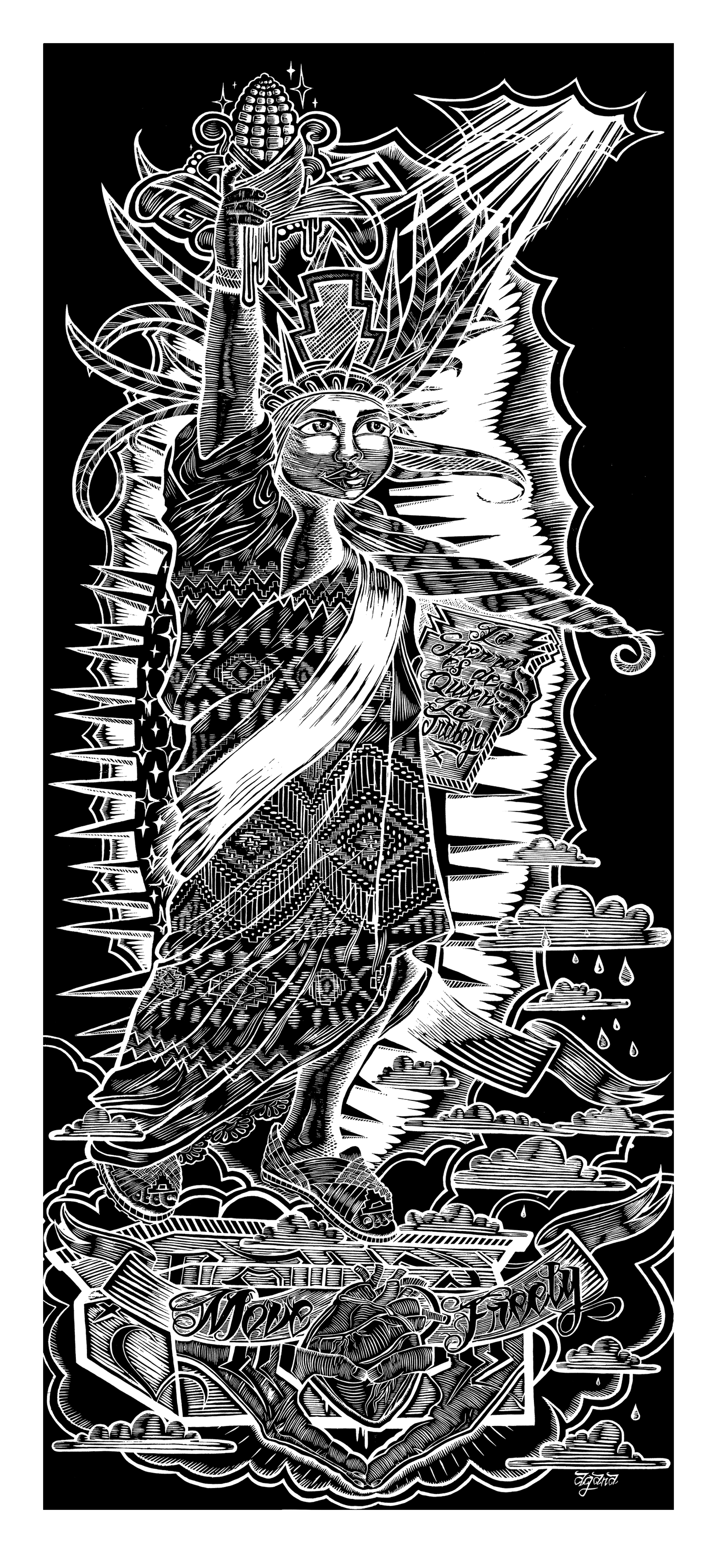 "CARVING THROUGH BORDERS" Triptych Print