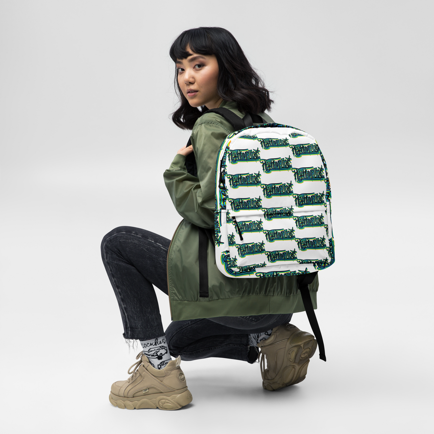 "HEY HOMEGIRL" Backpack GRN