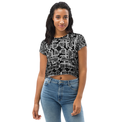 "MAIZ" Crop Tee BLK