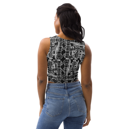 "MAIZ" Crop Top BLK