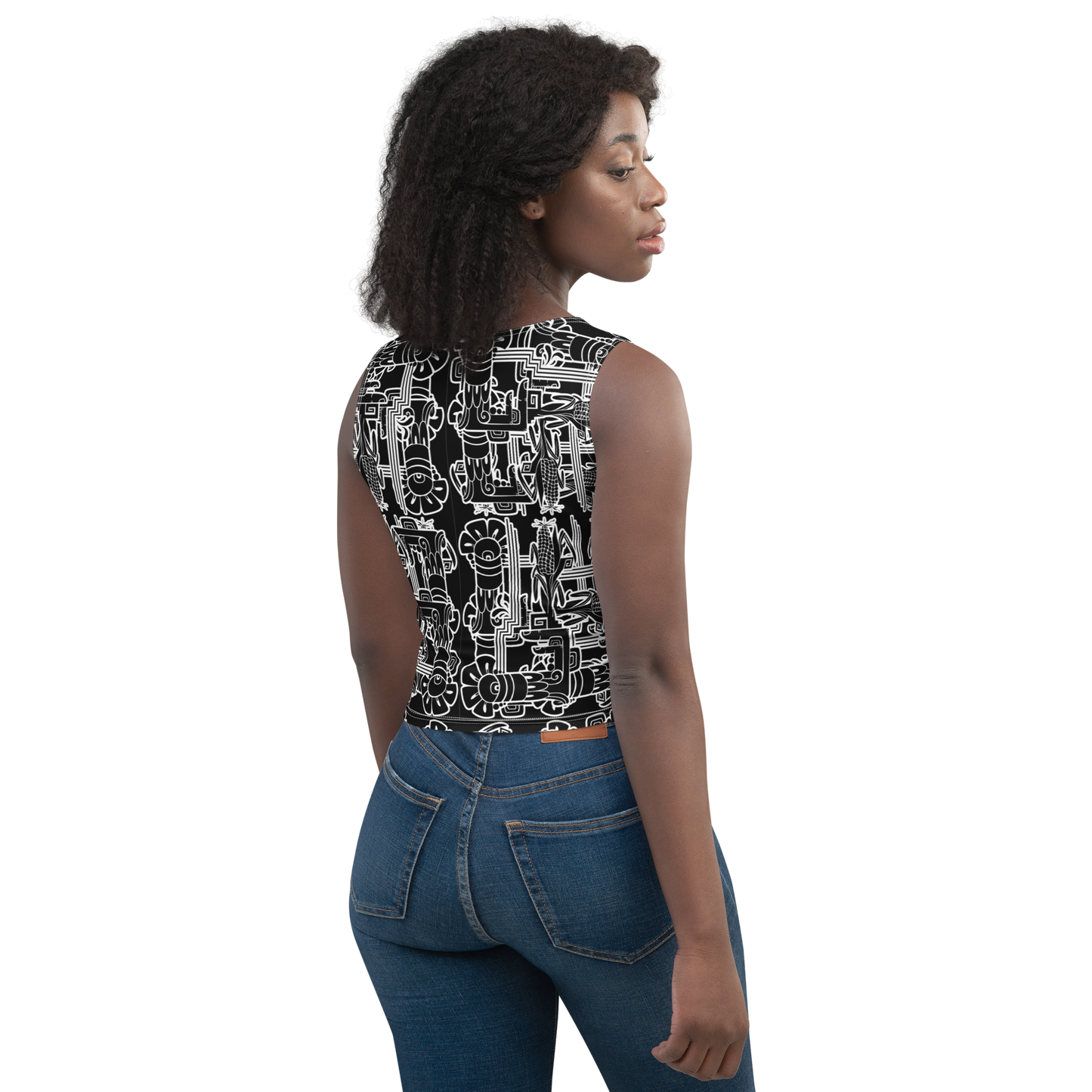 "MAIZ" Crop Top BLK