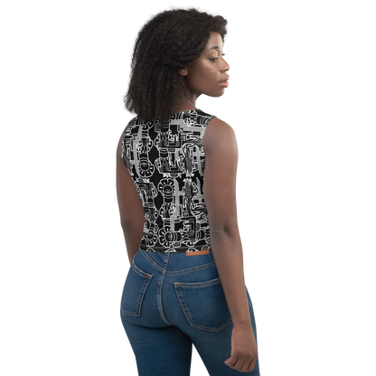 "MAIZ" Crop Top BLK