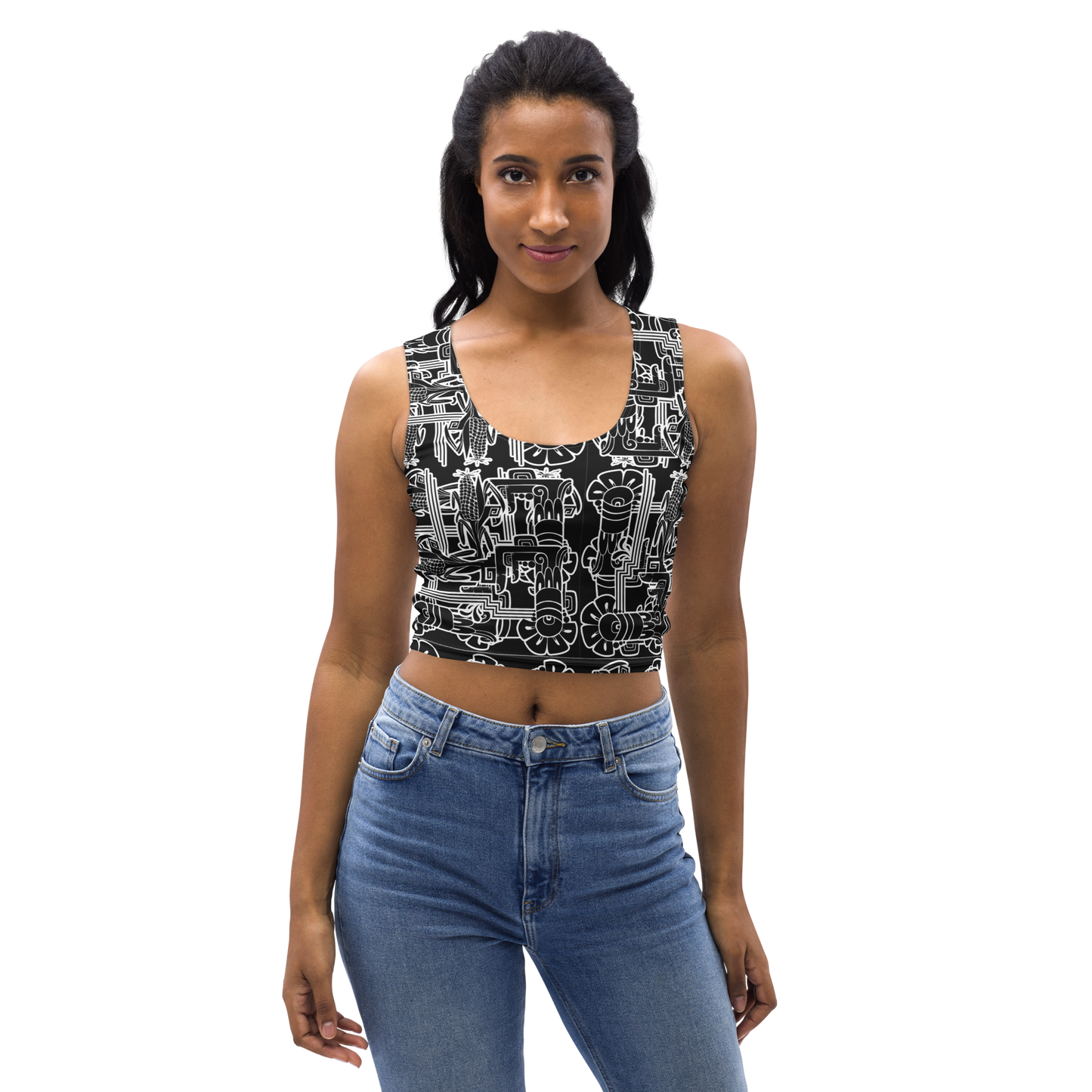 "MAIZ" Crop Top BLK