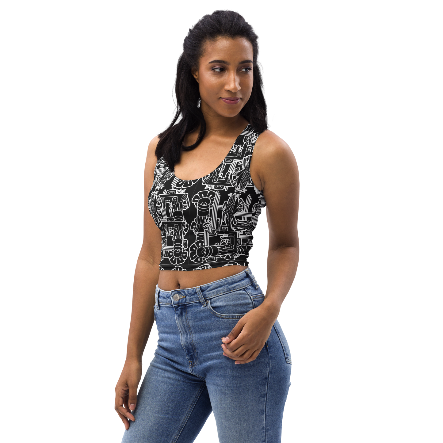 "MAIZ" Crop Top BLK