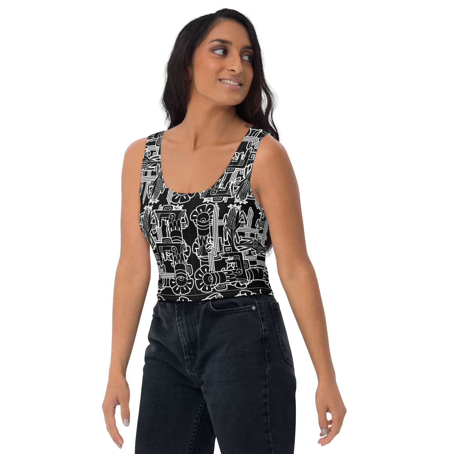 "MAIZ" Crop Top BLK