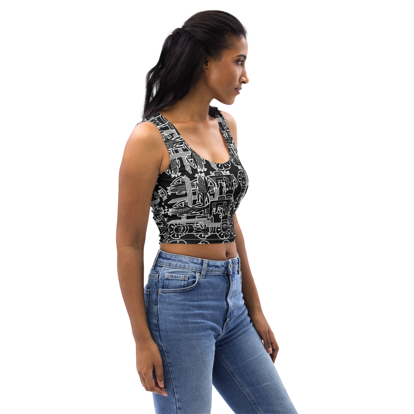 "MAIZ" Crop Top BLK