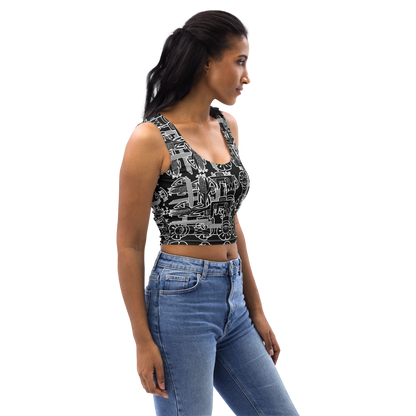 "MAIZ" Crop Top BLK