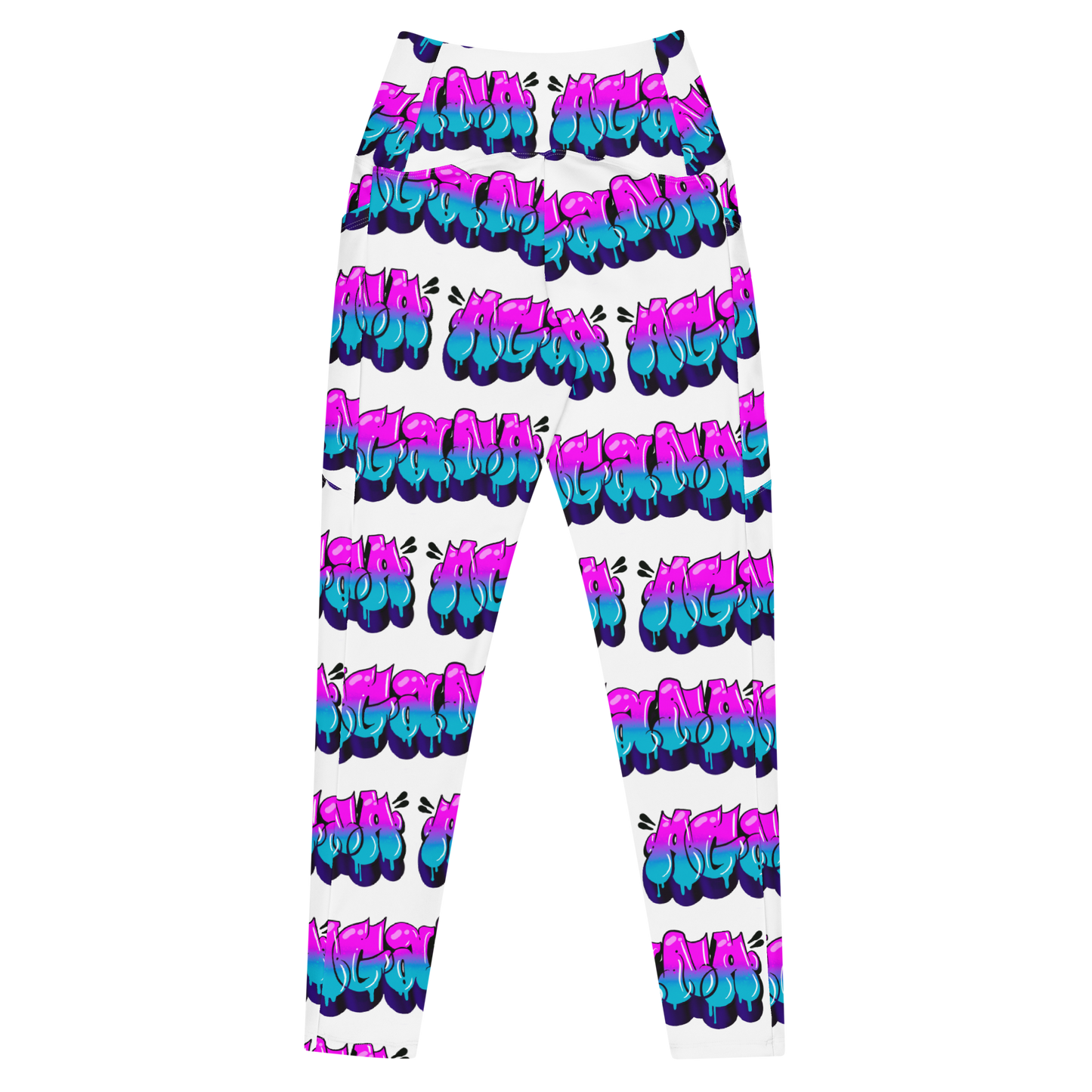 "AGANA BUBBLE DRIP" Leggings with Pockets