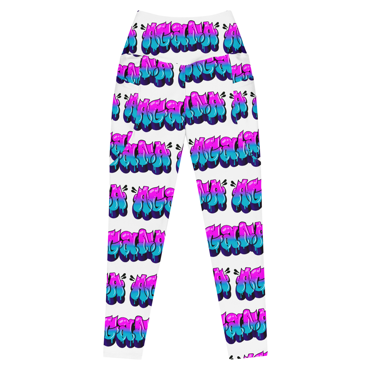 "AGANA BUBBLE DRIP" Leggings with Pockets