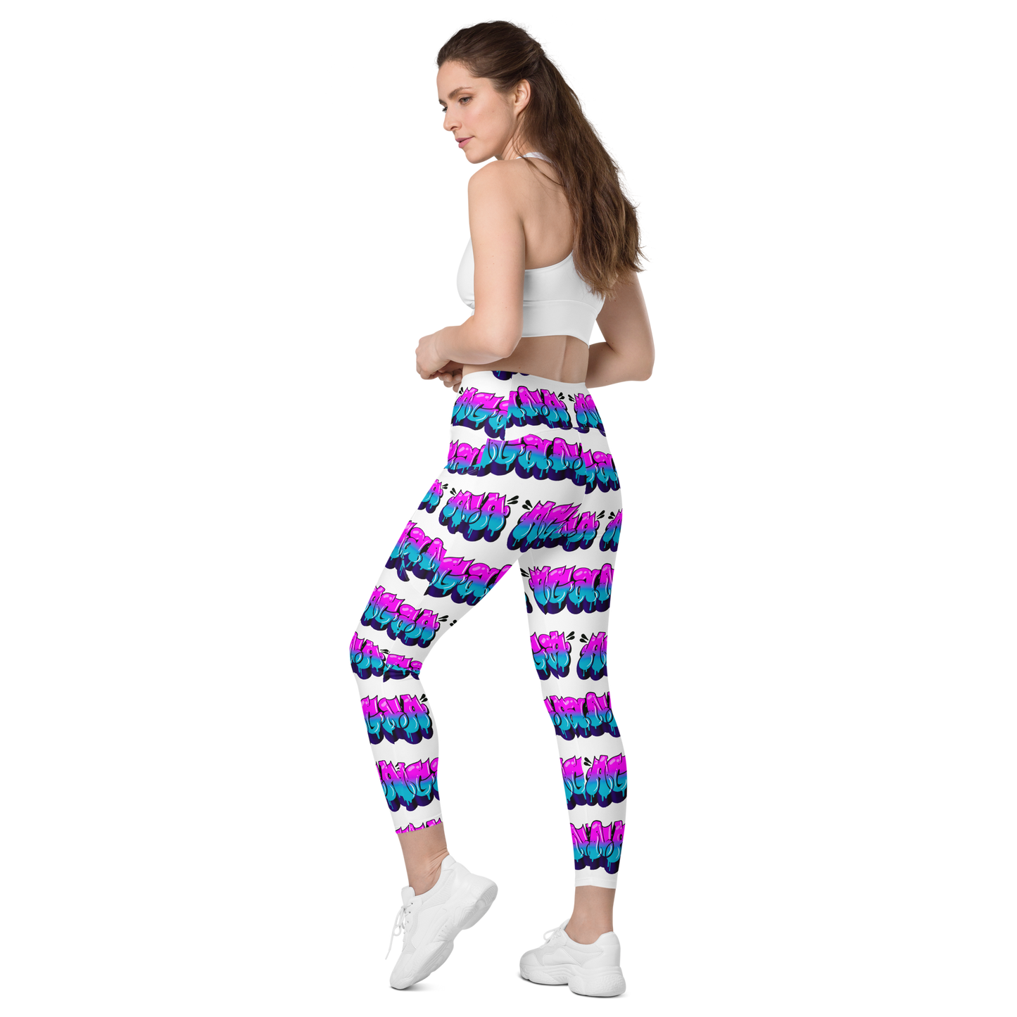 "AGANA BUBBLE DRIP" Leggings with Pockets