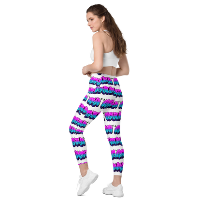 "AGANA BUBBLE DRIP" Leggings with Pockets