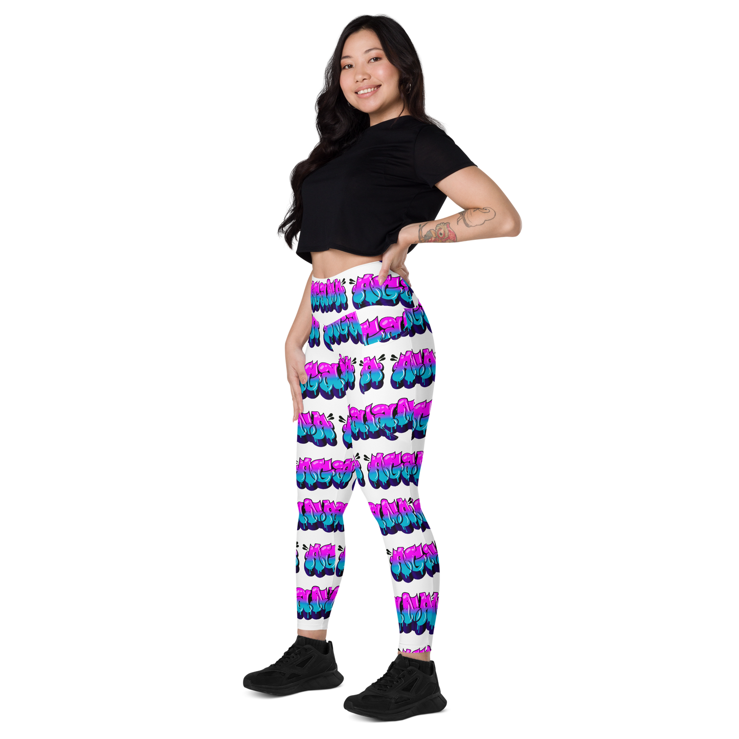 "AGANA BUBBLE DRIP" Leggings with Pockets