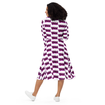 "HEY HOMEGIRL" Long Sleeve Midi Dress