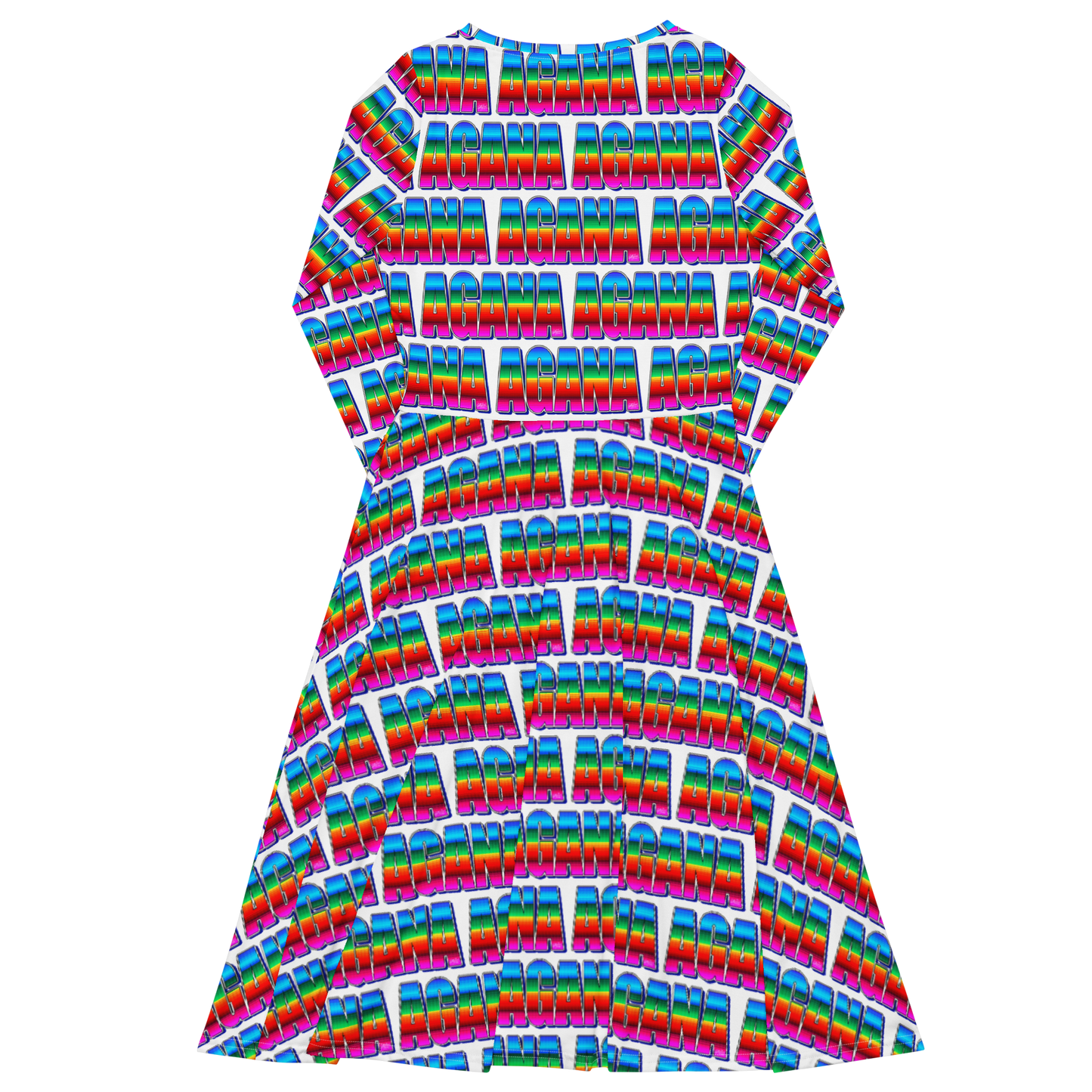 "AGANA SERAPE" Long Sleeve Midi Dress