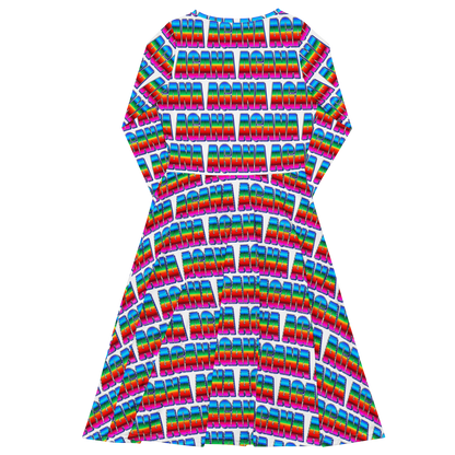 "AGANA SERAPE" Long Sleeve Midi Dress