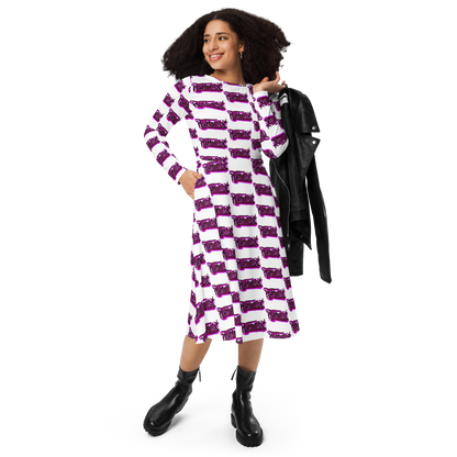 "HEY HOMEGIRL" Long Sleeve Midi Dress