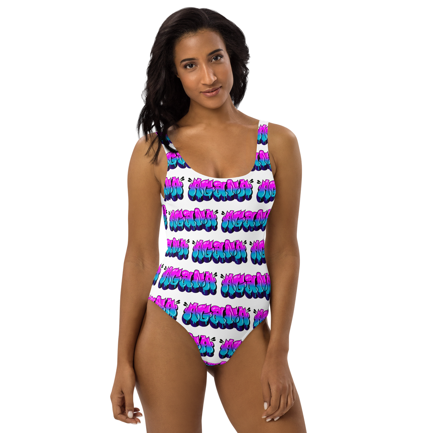 "AGANA BUBBLE DRIP" One-Piece Swimsuit