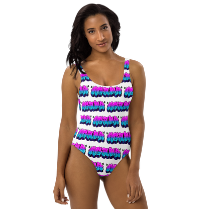 "AGANA BUBBLE DRIP" One-Piece Swimsuit