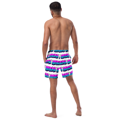 "AGANA BUBBLE DRIP" Men's Swim Trunks