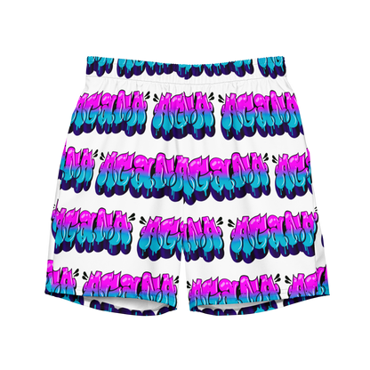 "AGANA BUBBLE DRIP" Men's Swim Trunks