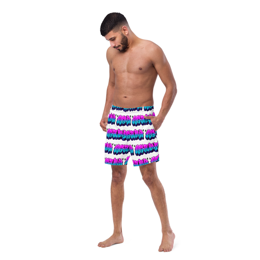 "AGANA BUBBLE DRIP" Men's Swim Trunks