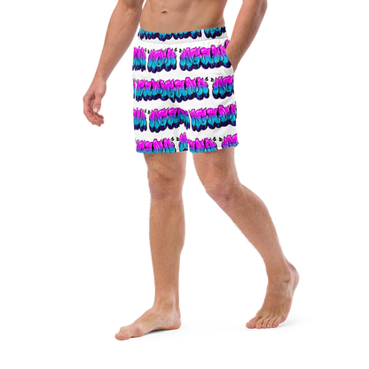 "AGANA BUBBLE DRIP" Men's Swim Trunks