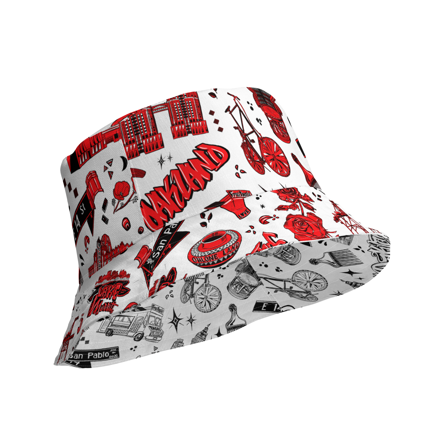 "OAKLAND TILABLE" Reversible Bucket Hat