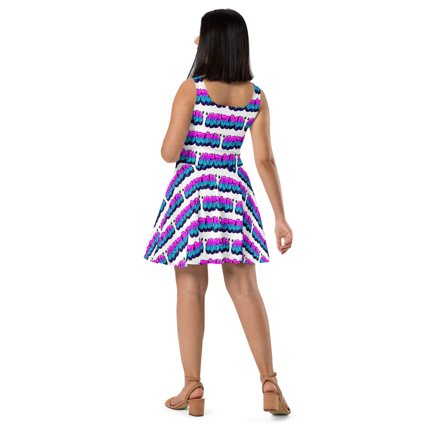 "AGANA BUBBLE DRIP" Skater Dress