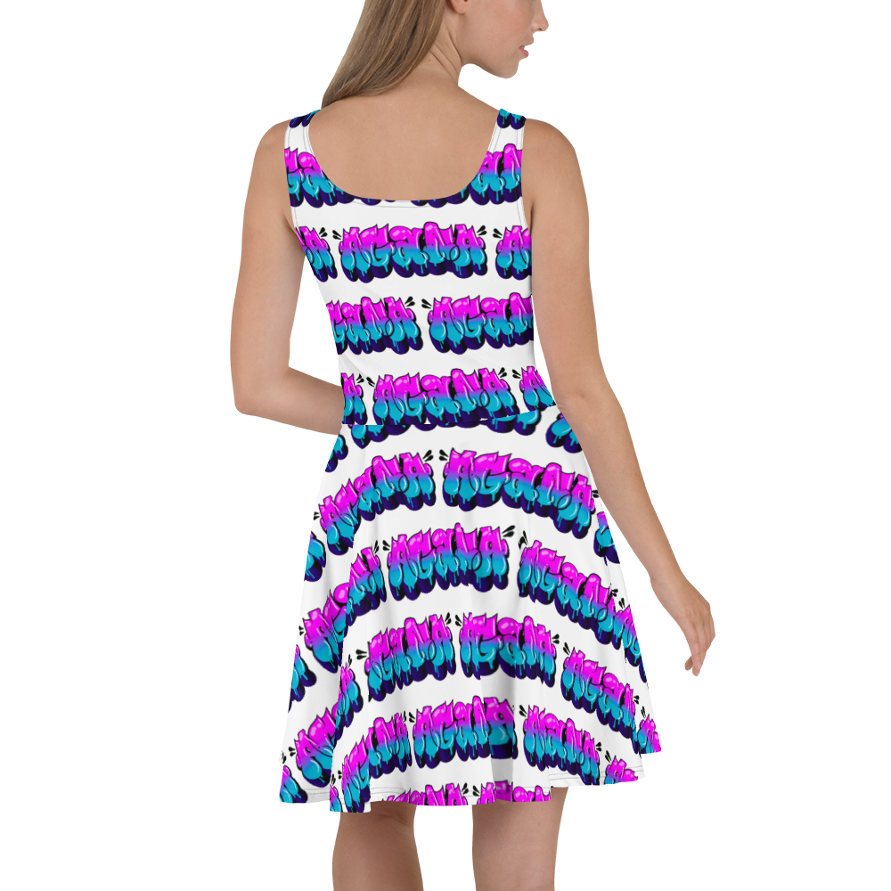 "AGANA BUBBLE DRIP" Skater Dress