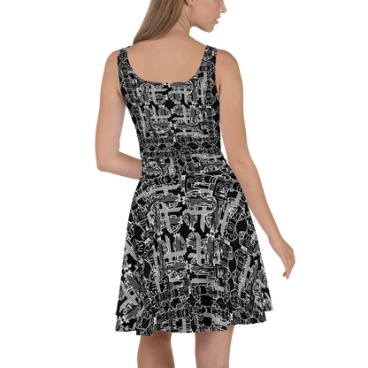 "MAIZ" Skater Dress BLK