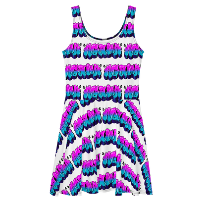 "AGANA BUBBLE DRIP" Skater Dress