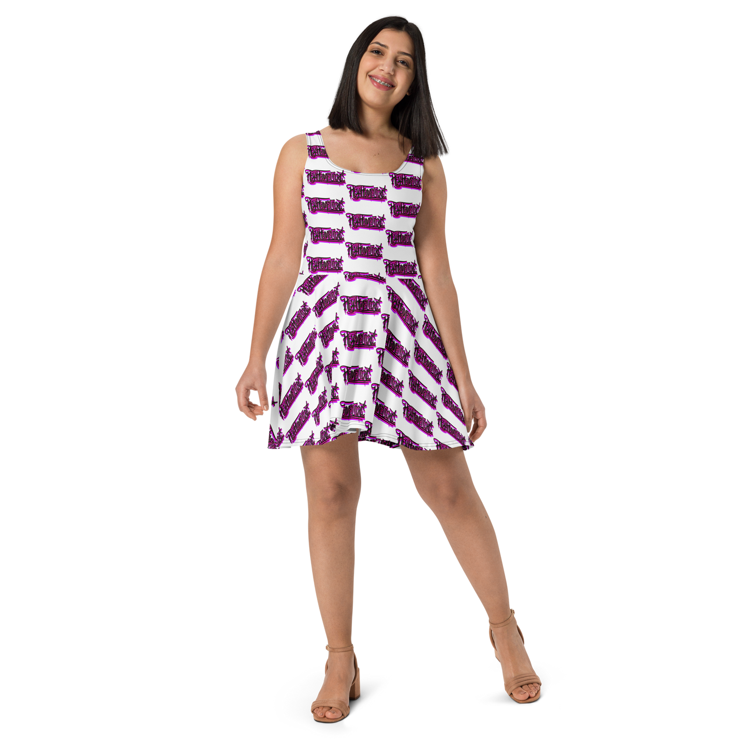 "HEY HOMEGIRL" Skater Dress PNK