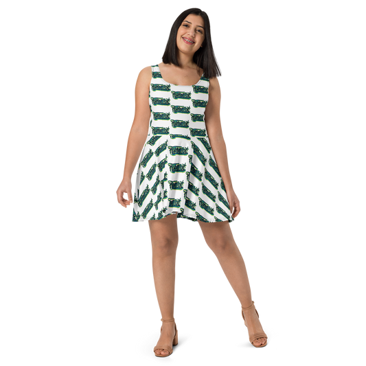 "HEY HOMEGIRL" Skater Dress GRN