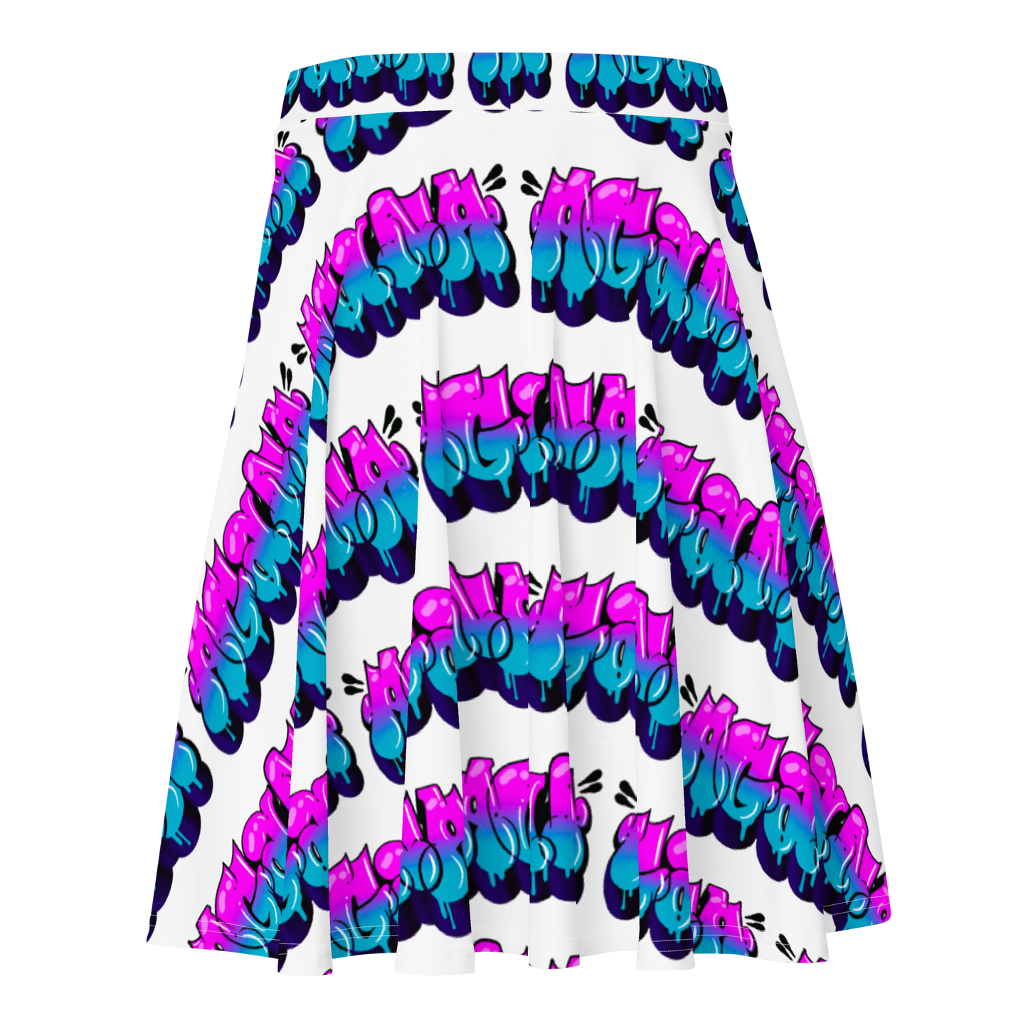 "AGANA BUBBLE DRIP" Skater Skirt