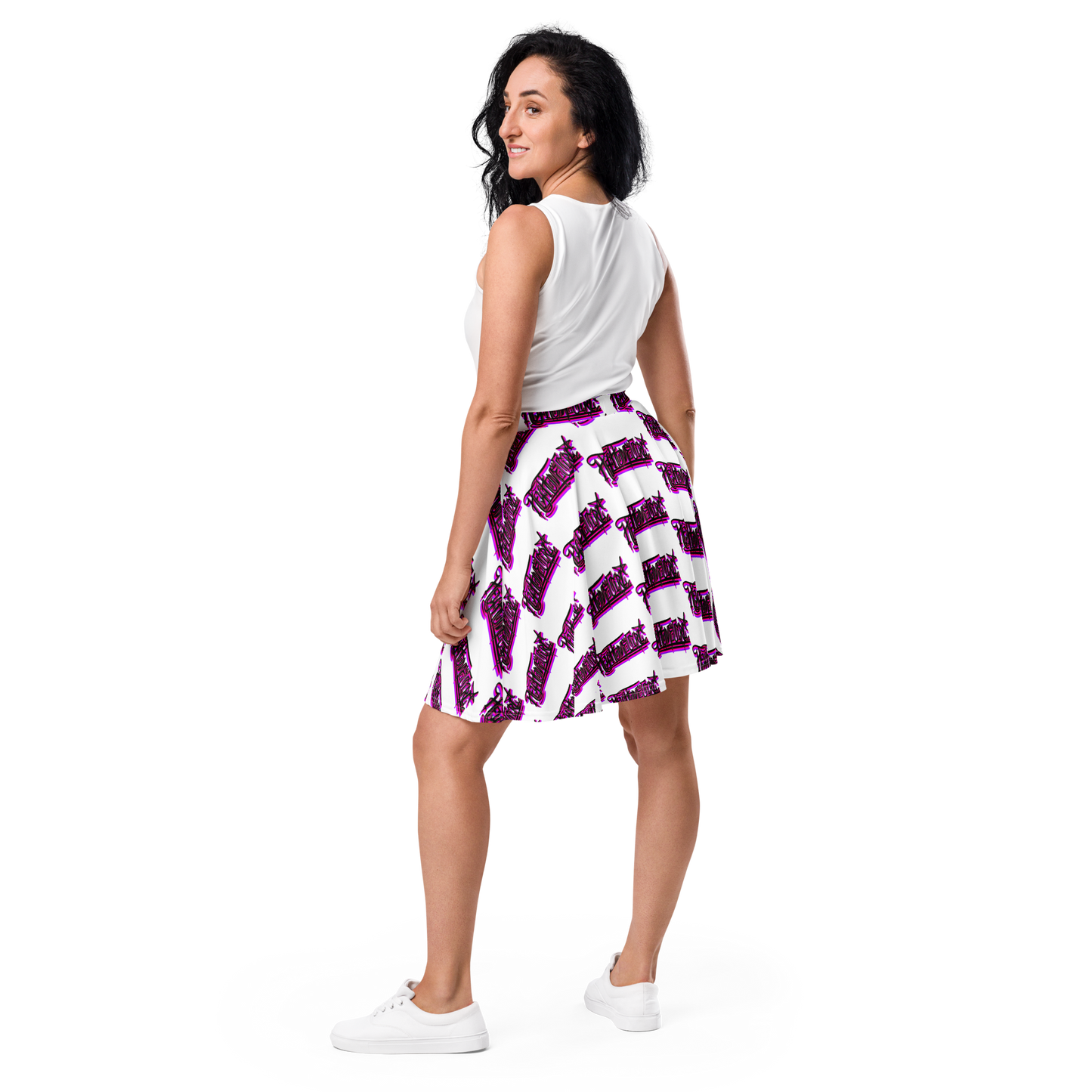 "HEY HOMEGIRL" Skater Skirt PNK