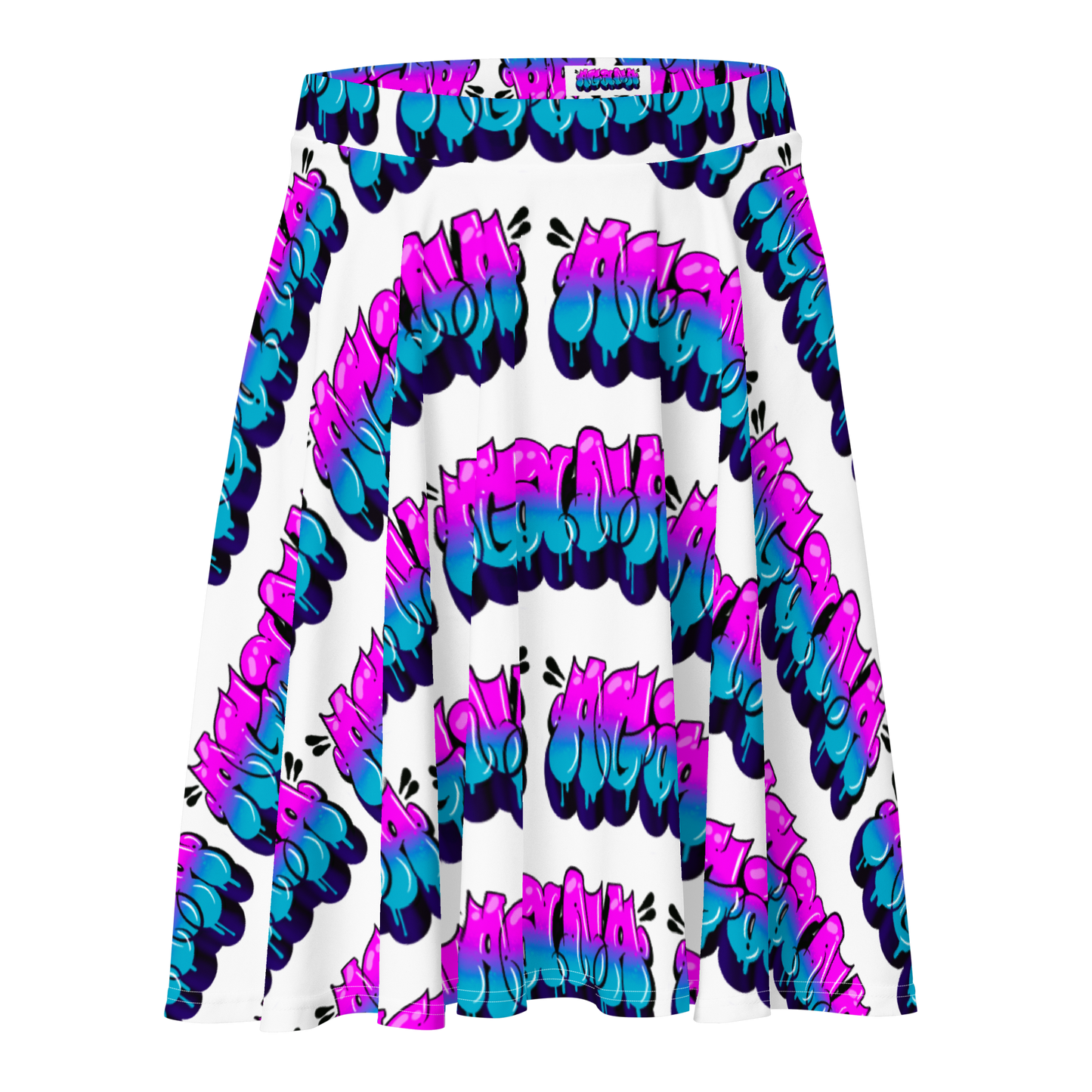 "AGANA BUBBLE DRIP" Skater Skirt