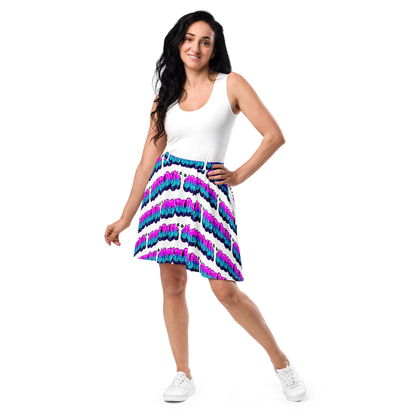 "AGANA BUBBLE DRIP" Skater Skirt