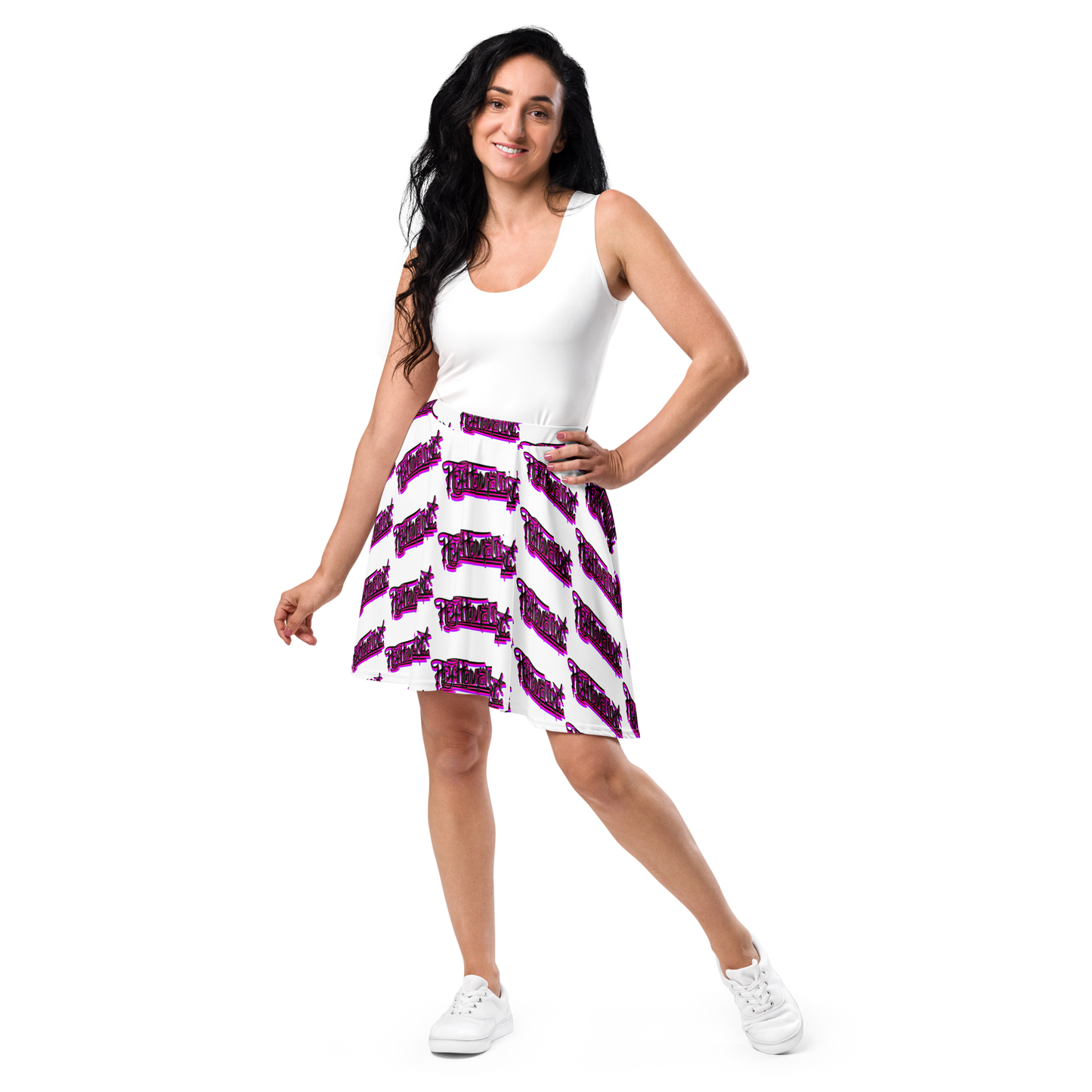 "HEY HOMEGIRL" Skater Skirt PNK