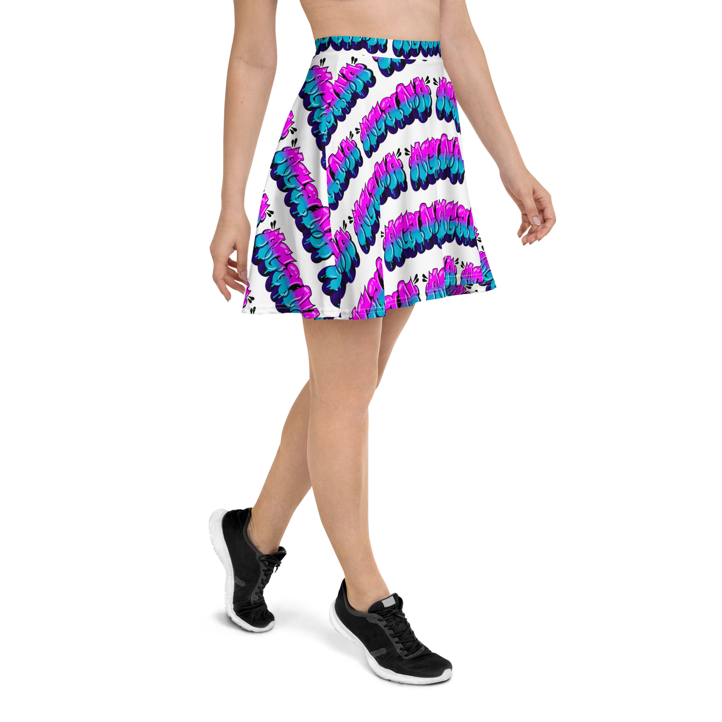 "AGANA BUBBLE DRIP" Skater Skirt