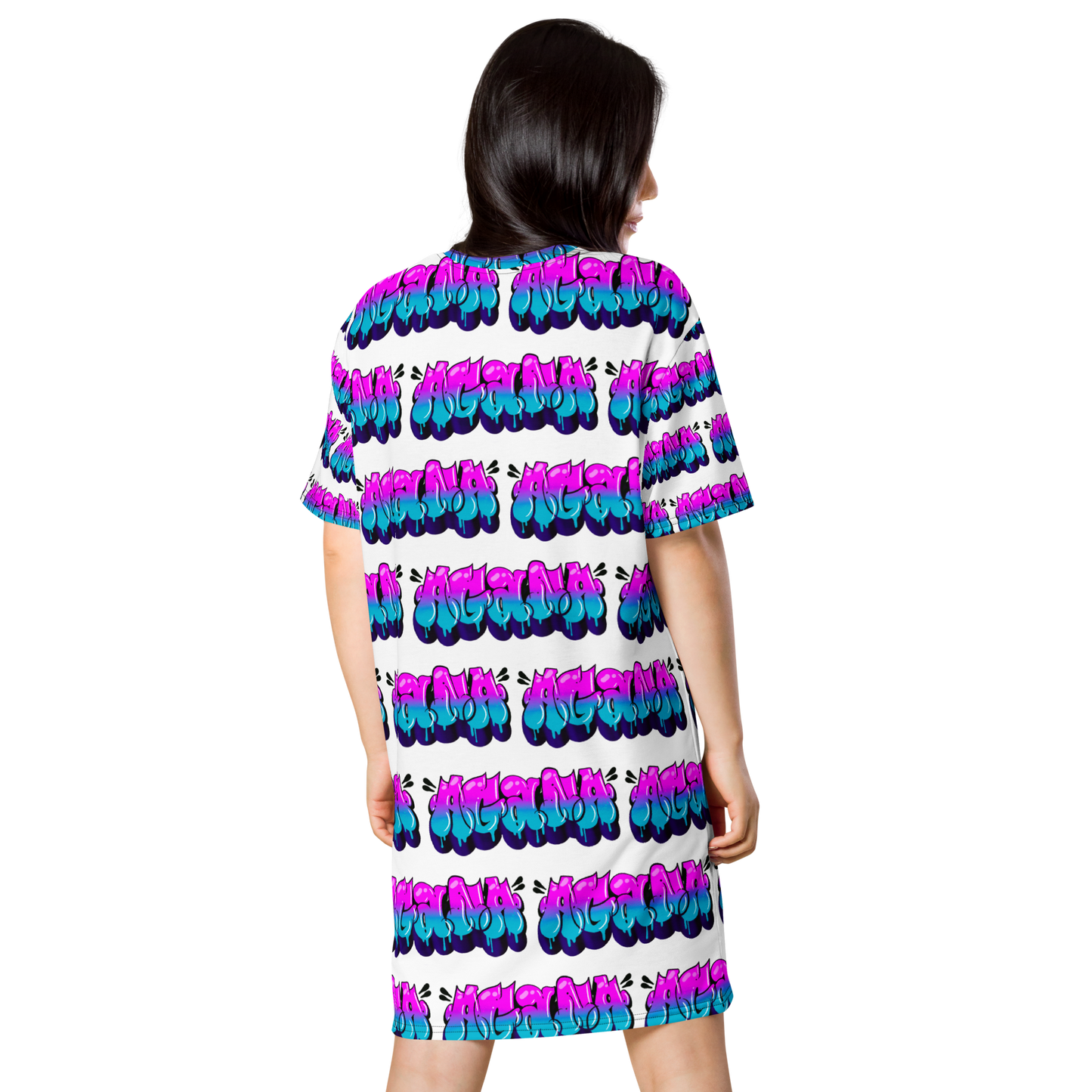 "AGANA BUBBLE DRIP" T-shirt Dress