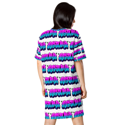 "AGANA BUBBLE DRIP" T-shirt Dress