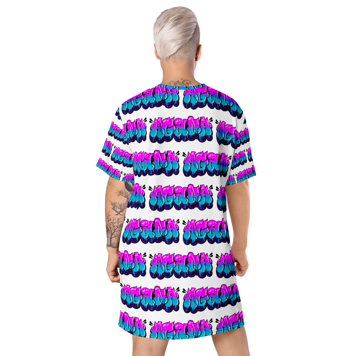 "AGANA BUBBLE DRIP" T-shirt Dress