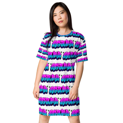 "AGANA BUBBLE DRIP" T-shirt Dress