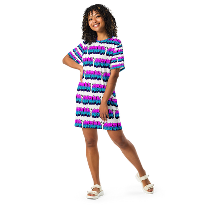 "AGANA BUBBLE DRIP" T-shirt Dress