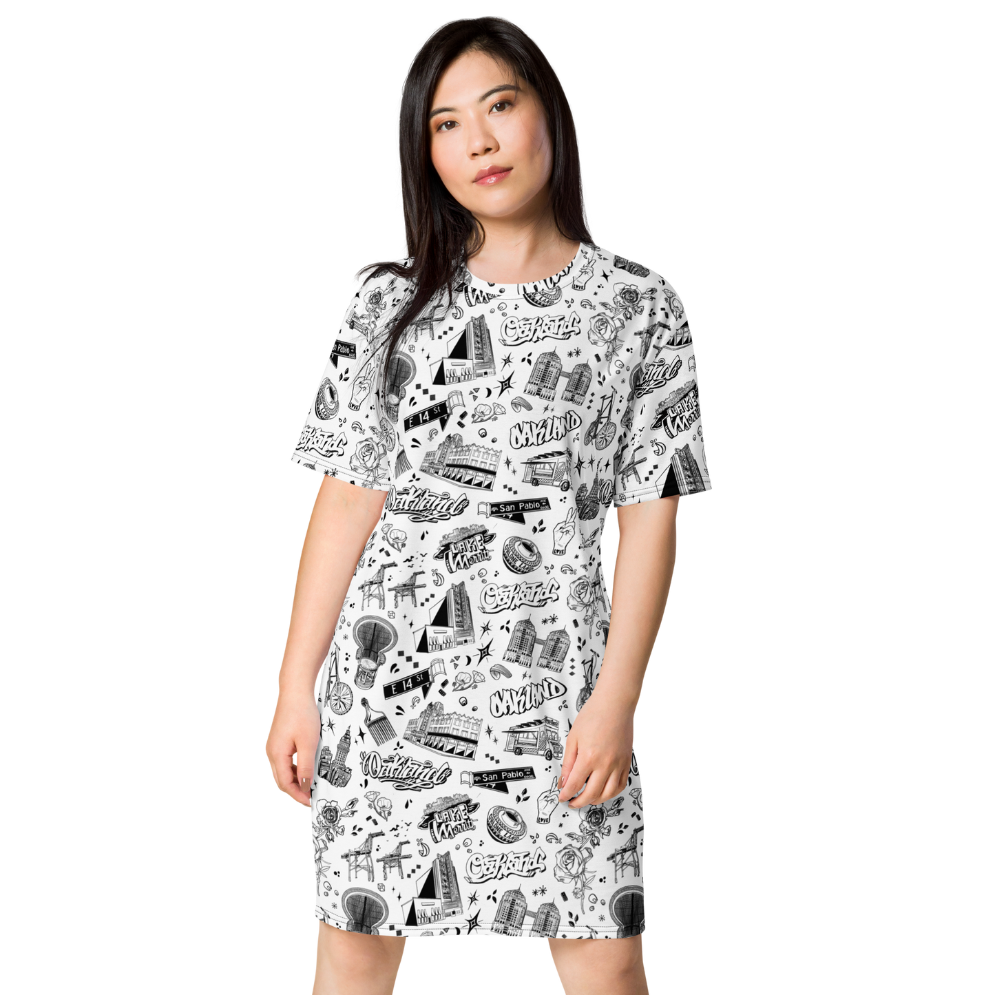 "OAKLAND TILABLE" T-shirt Dress