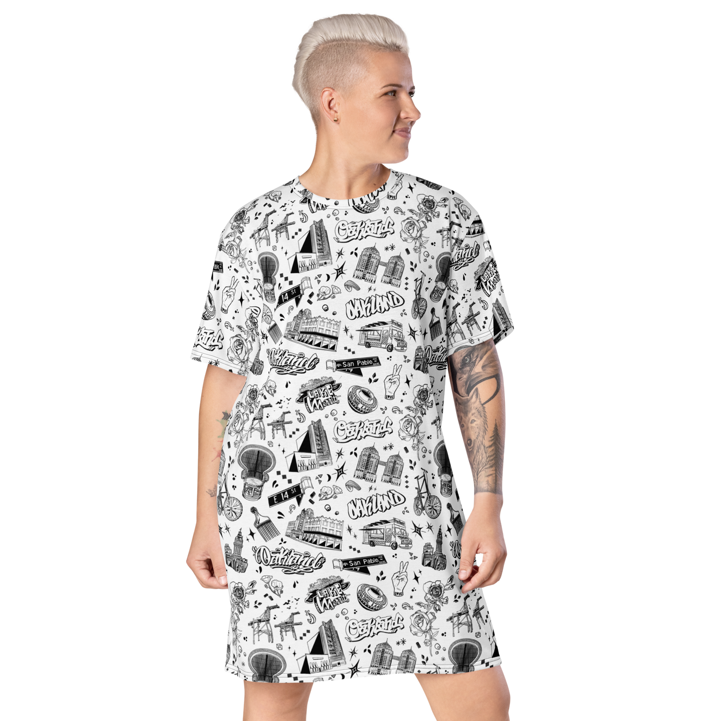 "OAKLAND TILABLE" T-shirt Dress