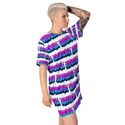 "AGANA BUBBLE DRIP" T-shirt Dress