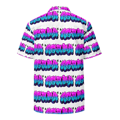 "AGANA BUBBLE DRIP" Unisex Button Shirt