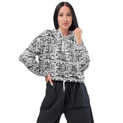 "MAIZ" Women’s Cropped Windbreaker